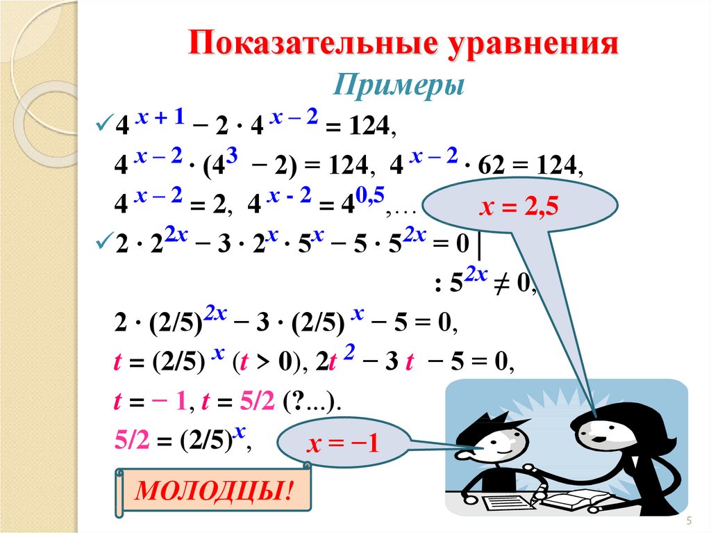 Картинки показательные уравнения