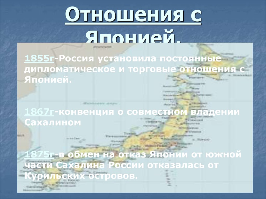 Отношения с Японией.