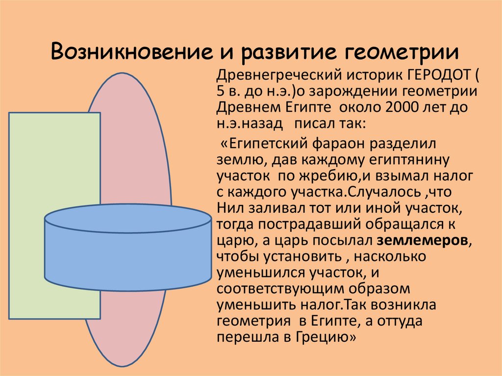 Презентация на тему возникновение геометрии