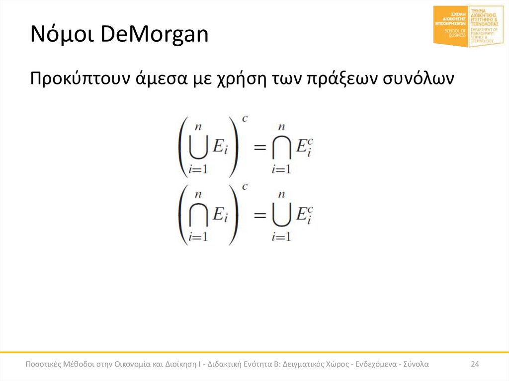 Νόμοι DeMorgan