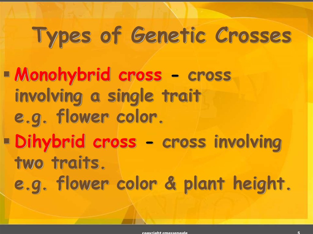 Types of Genetic Crosses