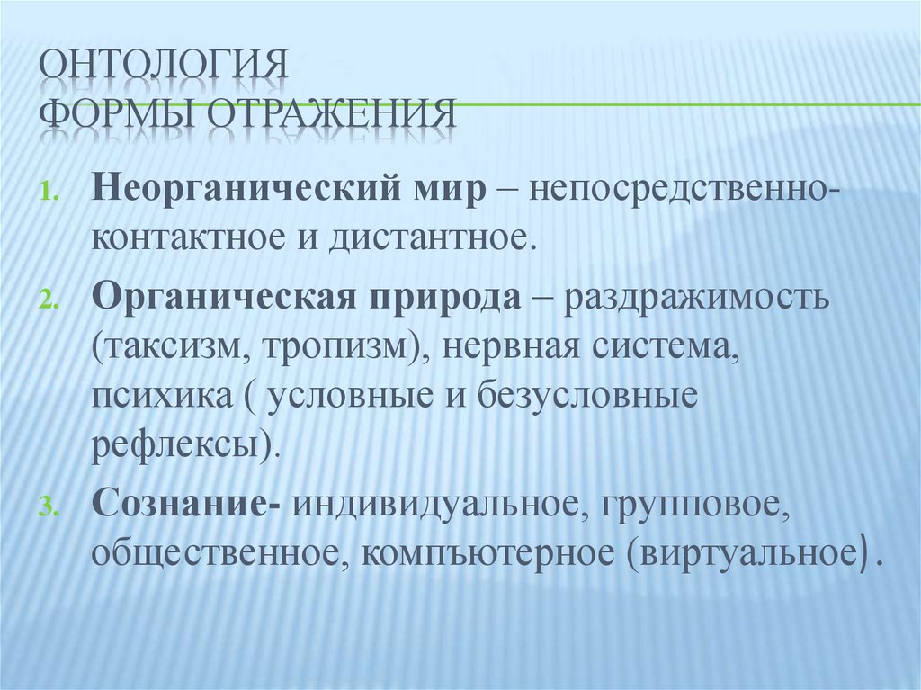 Формы отражения