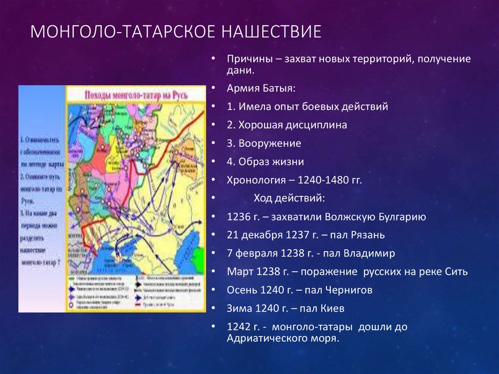 История татаро монгольского нашествия