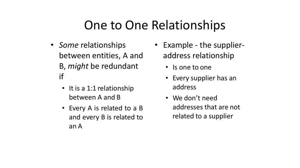 One to One Relationships