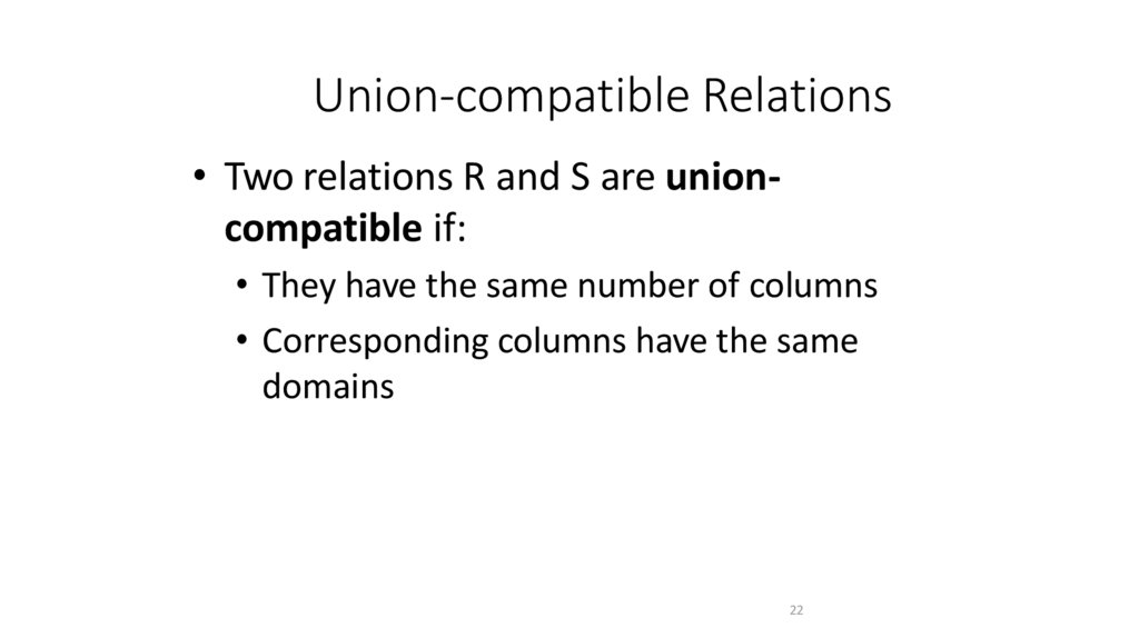 Union-compatible Relations
