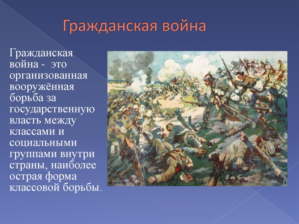 Гражданская война в россии проект