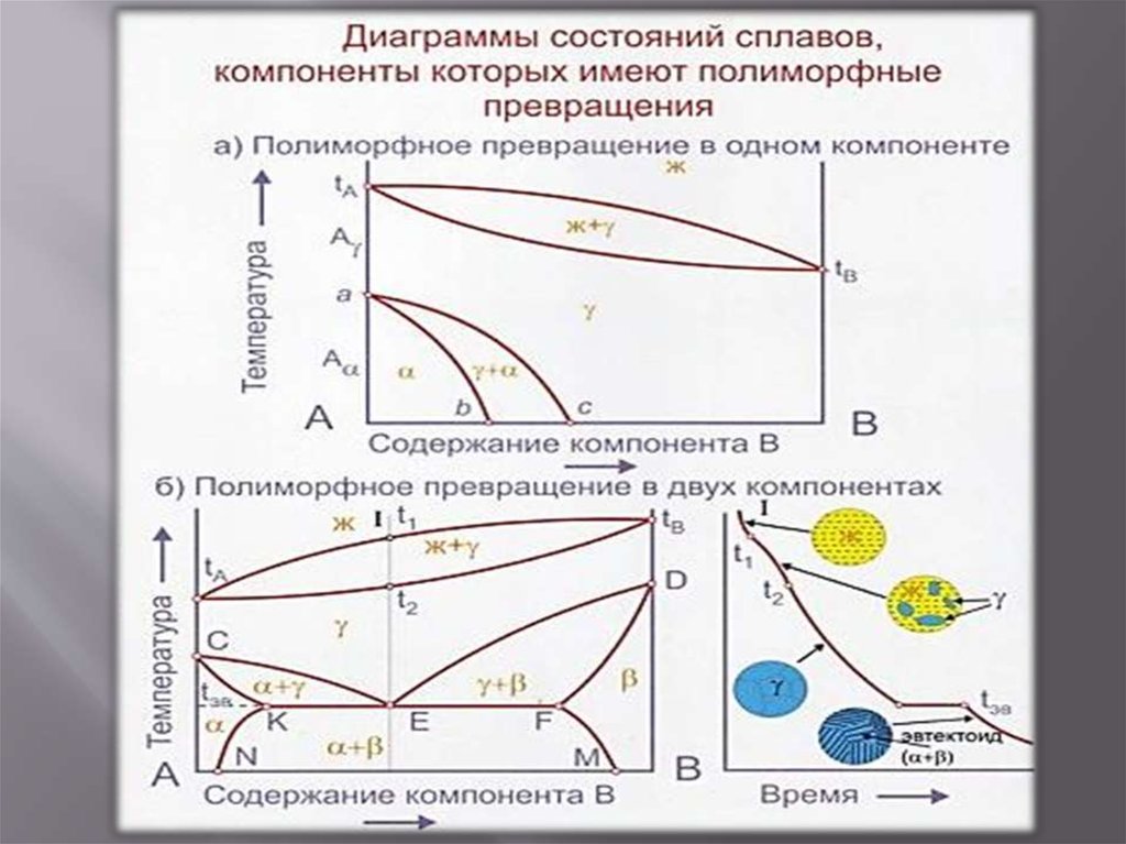 Двойные диаграммы состояния. Диаграммы состояния сплавов полиморфное превращение. Диаграмма с полиморфным превращением. Диаграмму состояния с полиморфным превращением компонентов.. Двойная диаграмма.