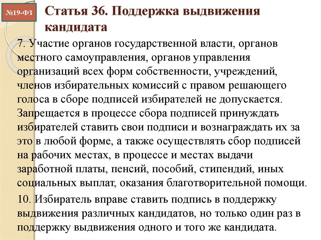 Поддержка выдвижения кандидата. Сбор подписей в поддержку выдвижения кандидатов, списков кандидатов. Выдвижение кандидатов статья 35. Поддержка выдвижения кандидатов подписями кто осуществляет.