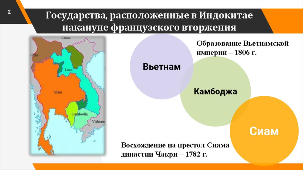 Карта французского индокитая