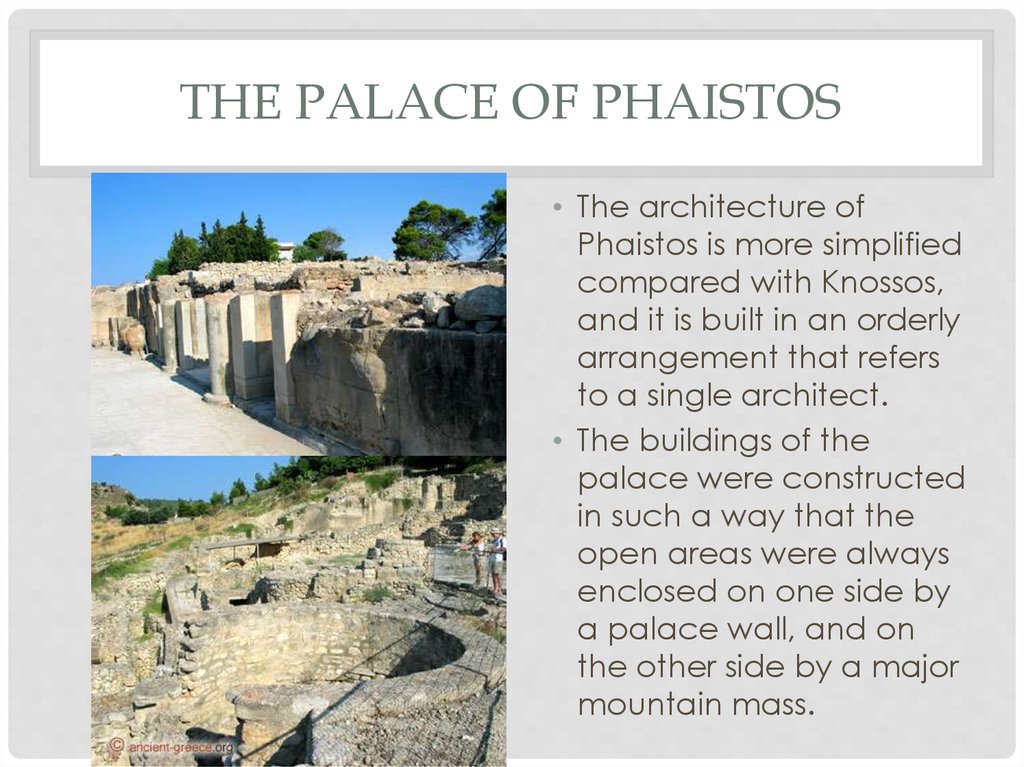 The palace of Phaistos