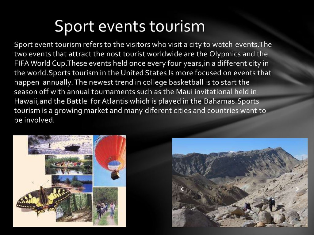Sport events tourism