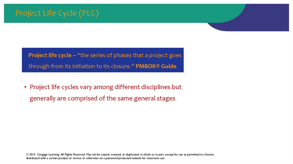 Project Life Cycle (PLC)