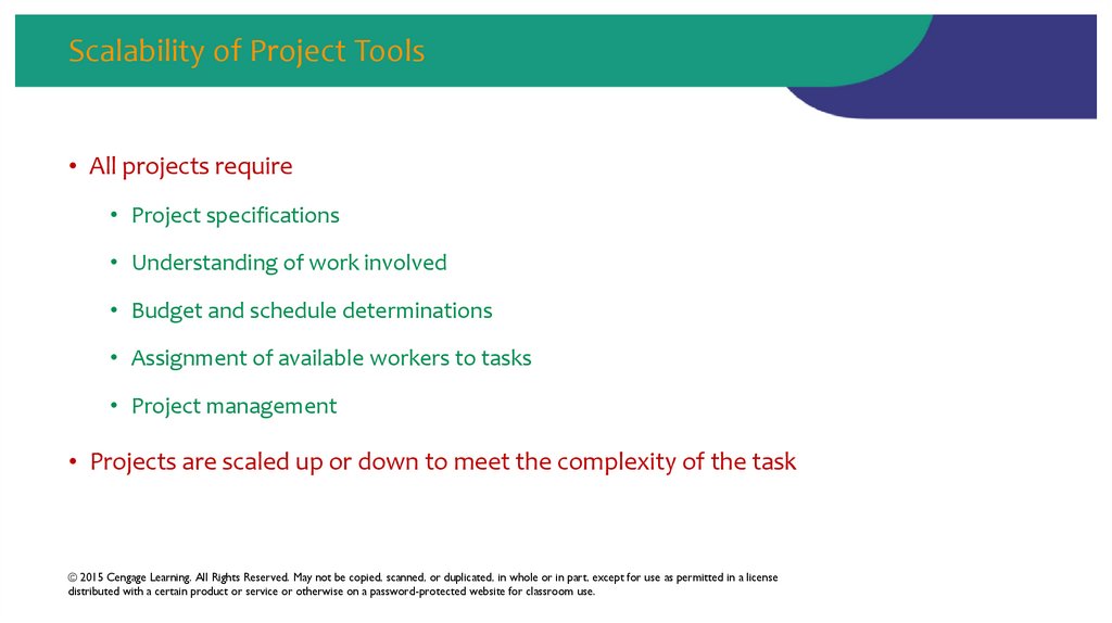 Scalability of Project Tools