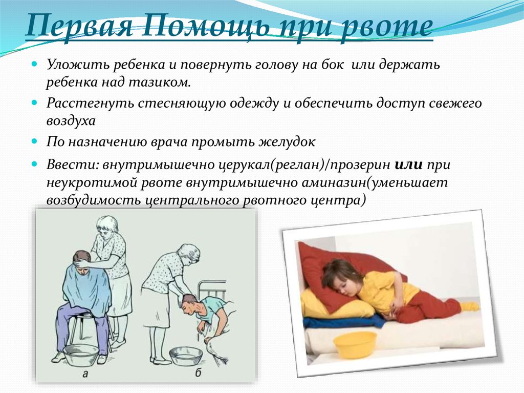 Чем лечить рвоту у ребенка. ПМП при рвоте алгоритм. Первая помощь при рвоте. Первая помощь при рвоте у ребенка. Оказание первой помощи при тошноте.