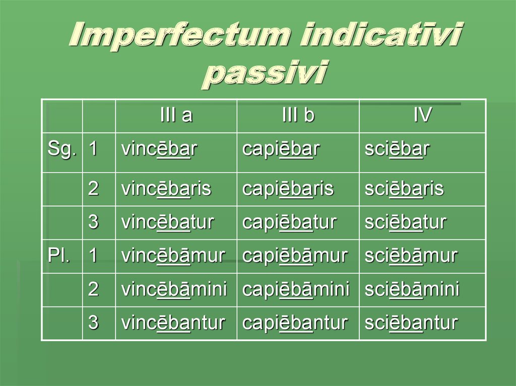 Спряжения в латинском. Imperfectum латынь. Imperfectum indicativi passivi латынь. Imperfectum indicativi activi et passivi латынь. Imperfectum indicatīvi passīvi.