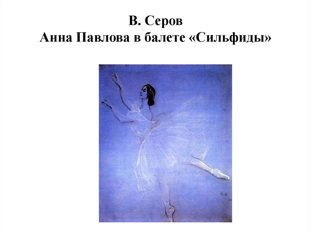 В. Серов Анна Павлова в балете «Сильфиды»