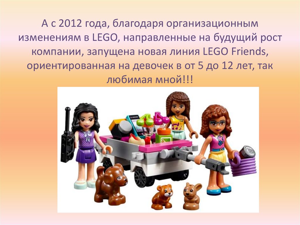 А с 2012 года, благодаря организационным изменениям в LEGO, направленные на будущий рост компании, запущена новая линия LEGO