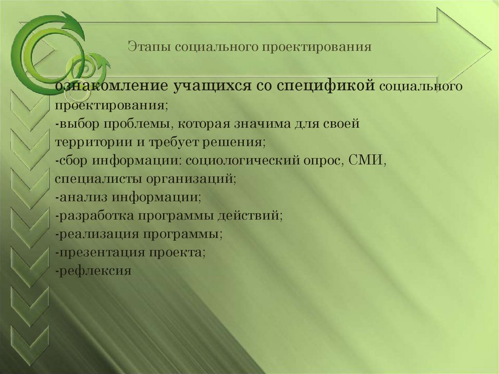 Специфика социальных проектов