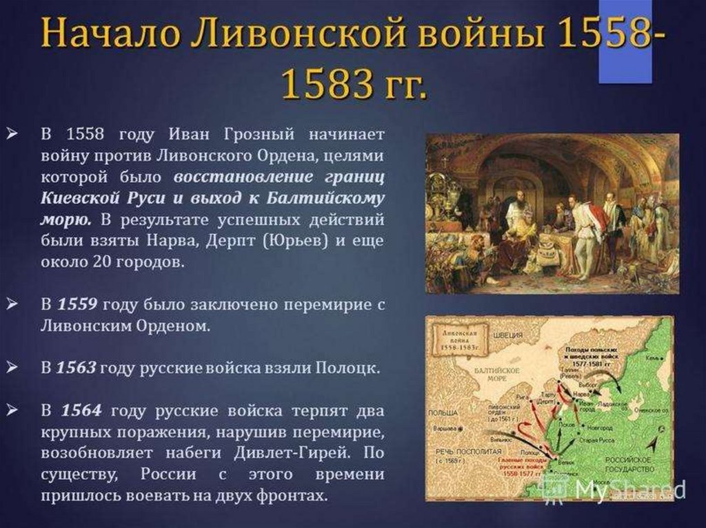 Презентация ливонская война 1558 1583 история 7 класс по торкунову