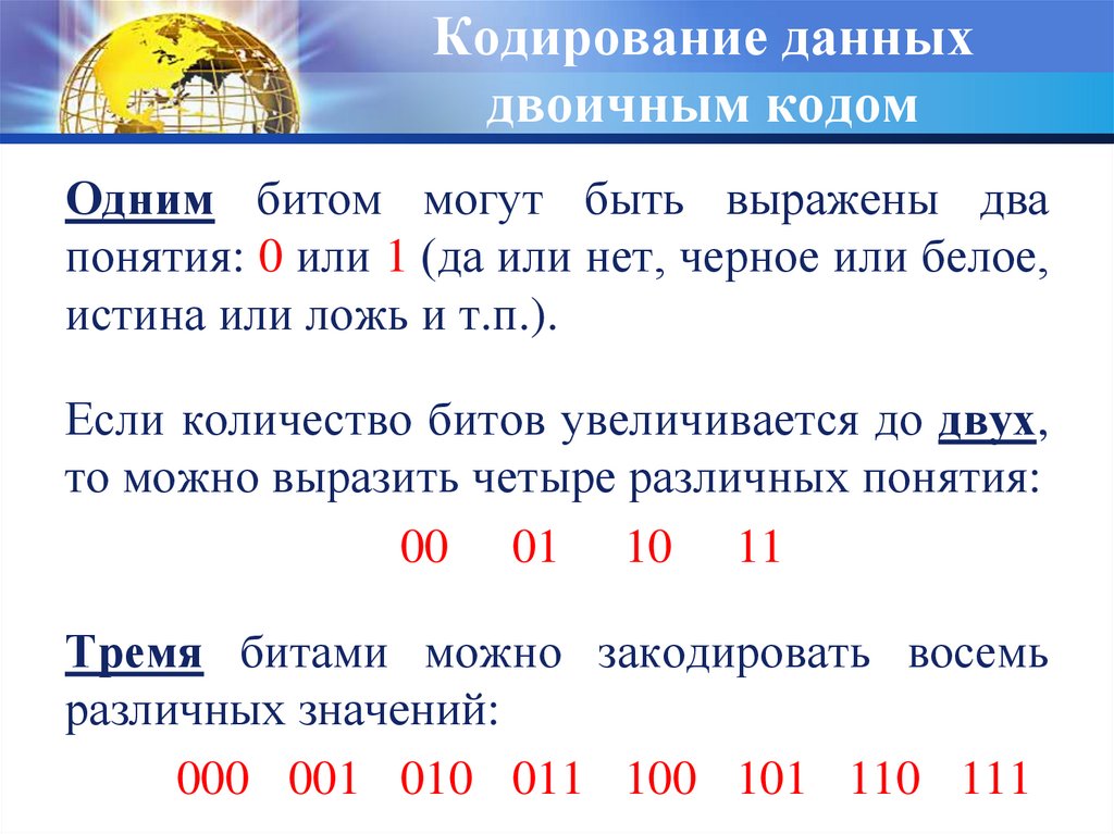 Кодирование дано. Кодирование данных двоичным кодом. Кодировка битов. Закодировать биты. Двоичное кодирование информации биты.