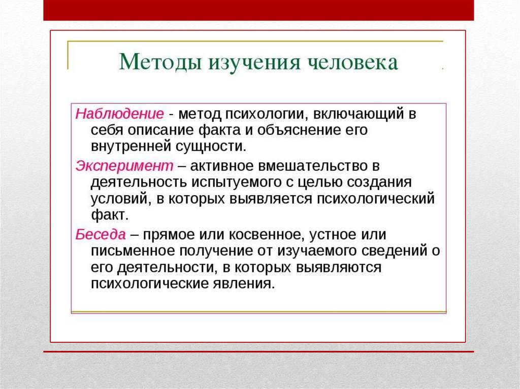 Метод наблюдения в психологии презентация