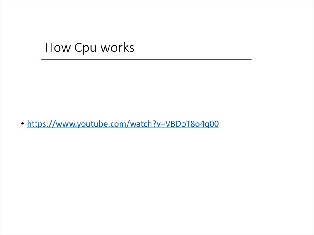 How Cpu works