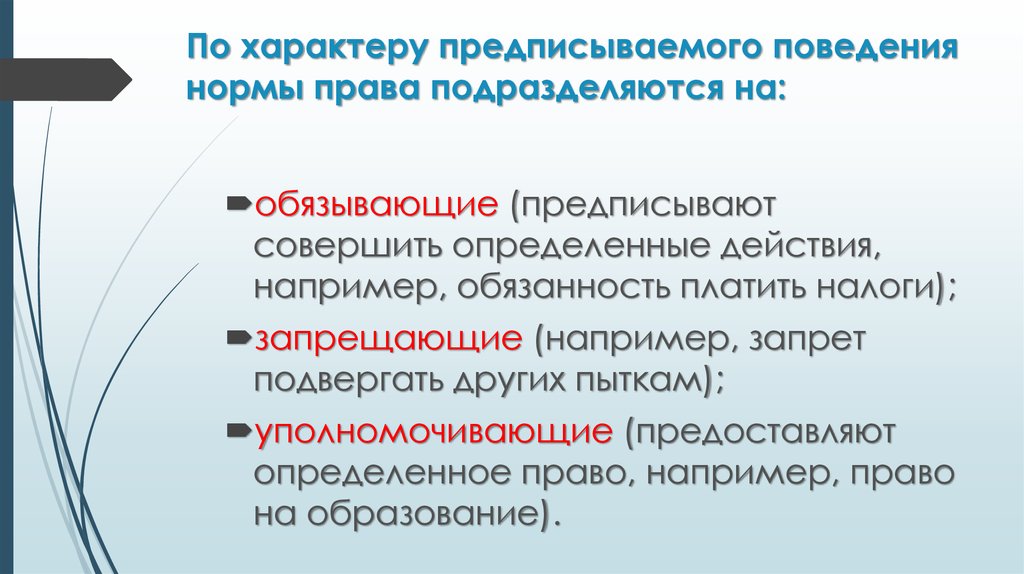 Характер правила. По характеру предписываемого поведения. Нормы поведения предписывающие. Правовые нормы по характеру предписываемых правил поведения. Виды правовых норм по характеру предписываемого поведения.