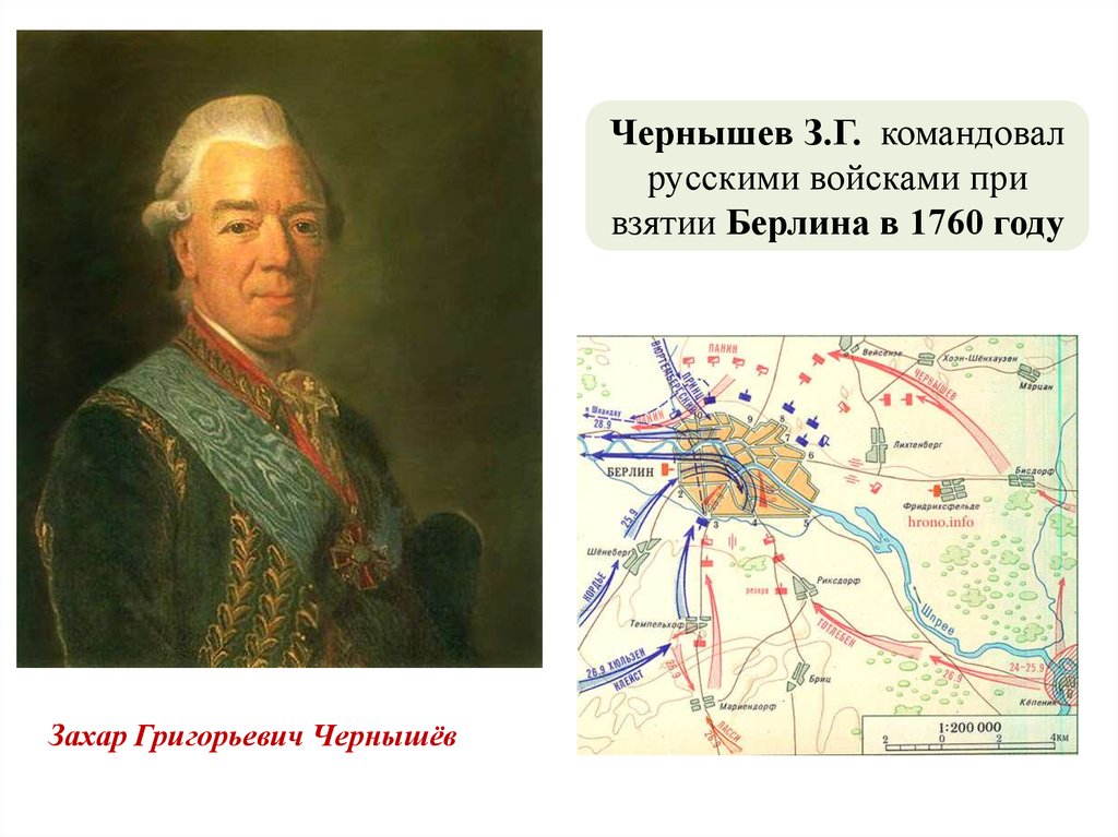Какой полководец командовал русскими войсками 4 класс. Взятие Берлина 1760 полководец Чернышев.