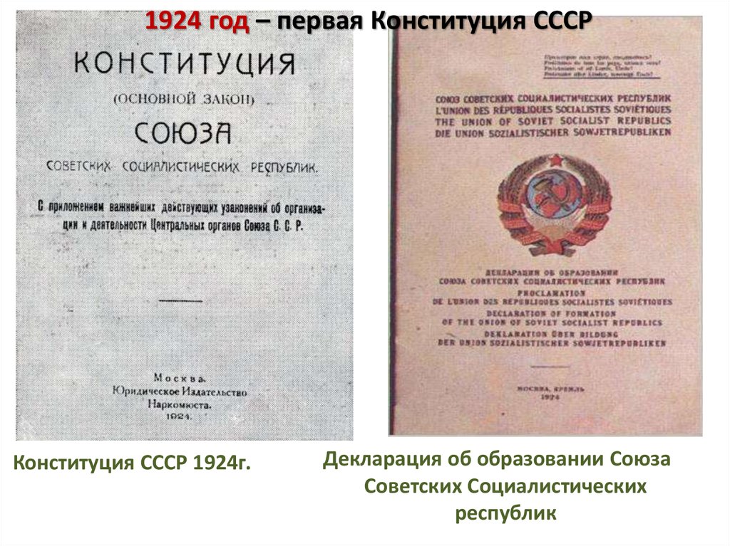 Образование ссср конституция 1924 презентация