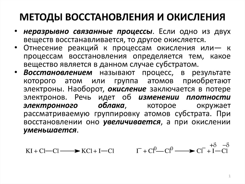 Восстановлением называется процесс