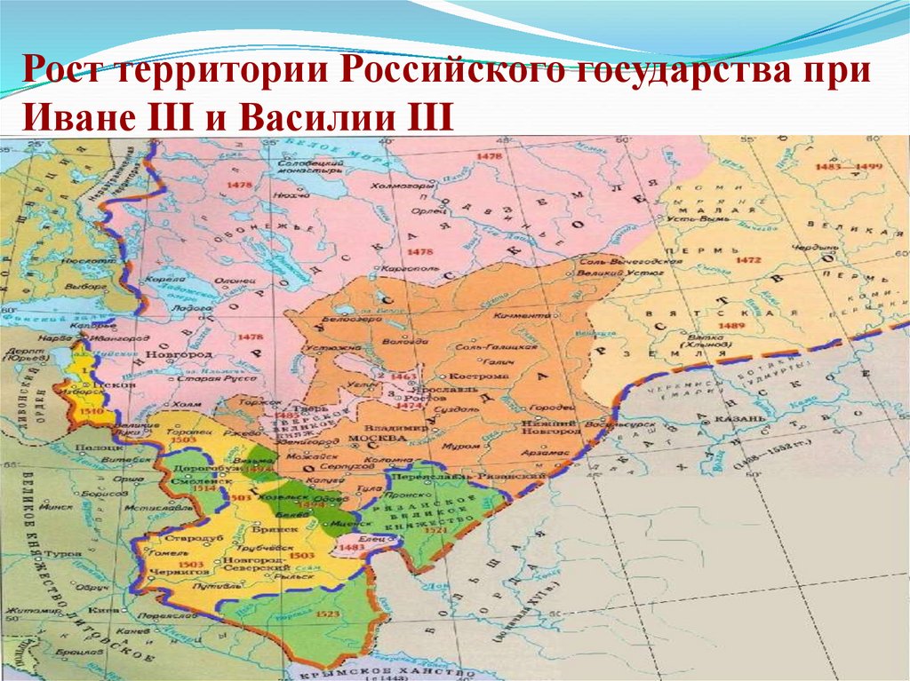 Карта рост территории российского государства в 17 веке