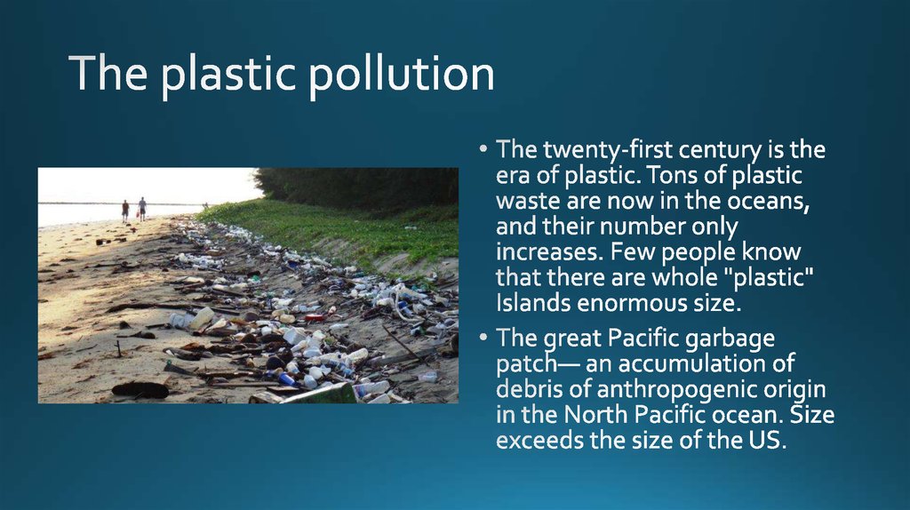 The plastic pollution