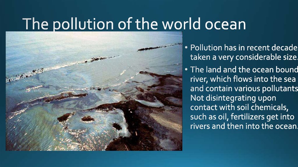 The pollution of the world ocean