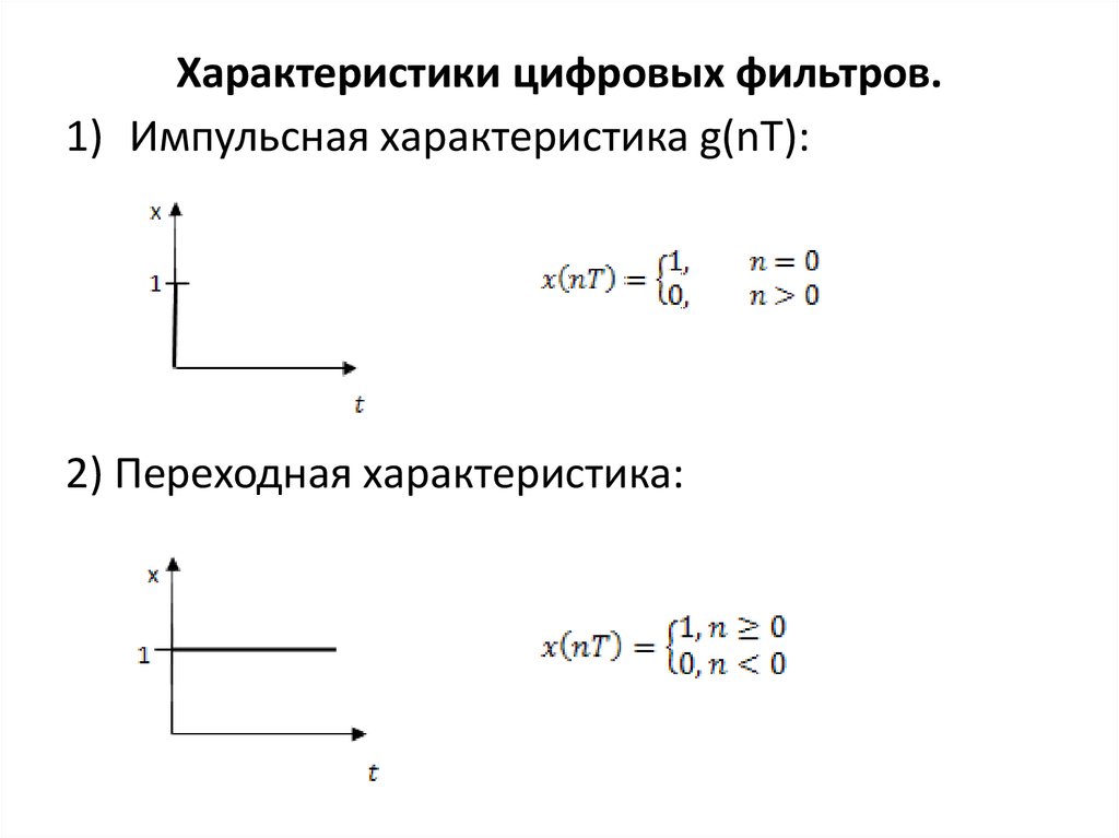 Дискретные характеристики