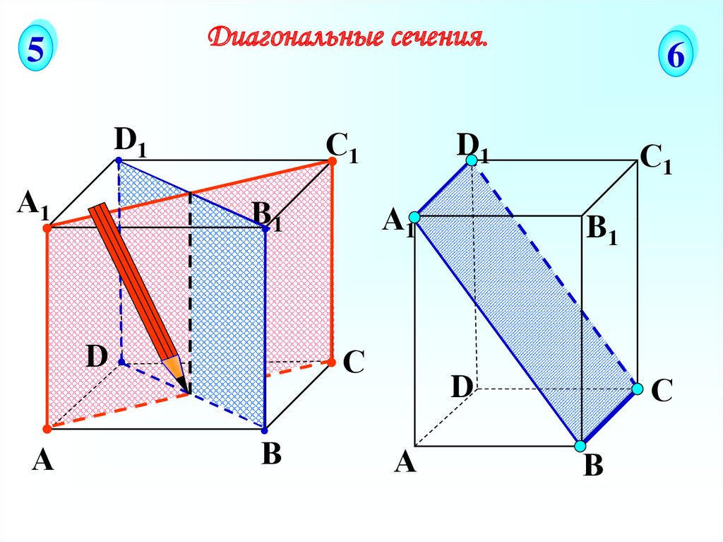 Диагональное сечение куба рисунок