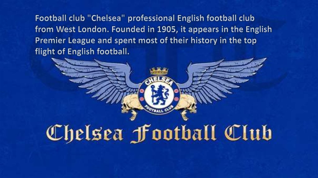 Chelsea Football Club Online Presentation