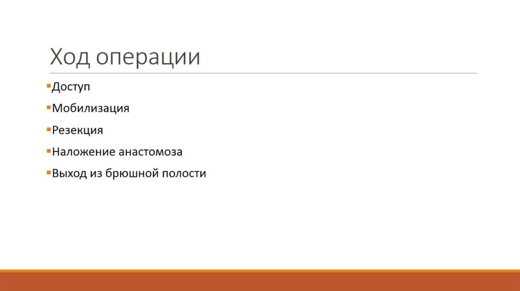 Ход операции