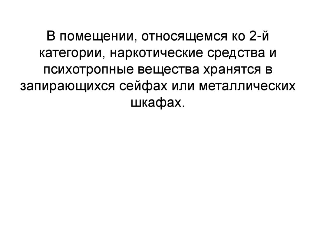 Помещении принадлежащем. Психотропные средства 2 категория.