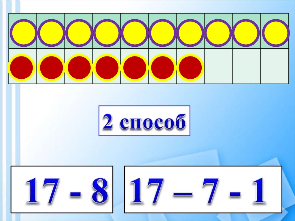 Случаи вычитания 17 18 презентация