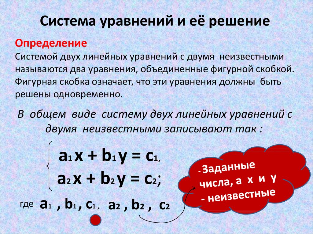 Алгебра 7 класс презентация системы линейных уравнений с двумя переменными