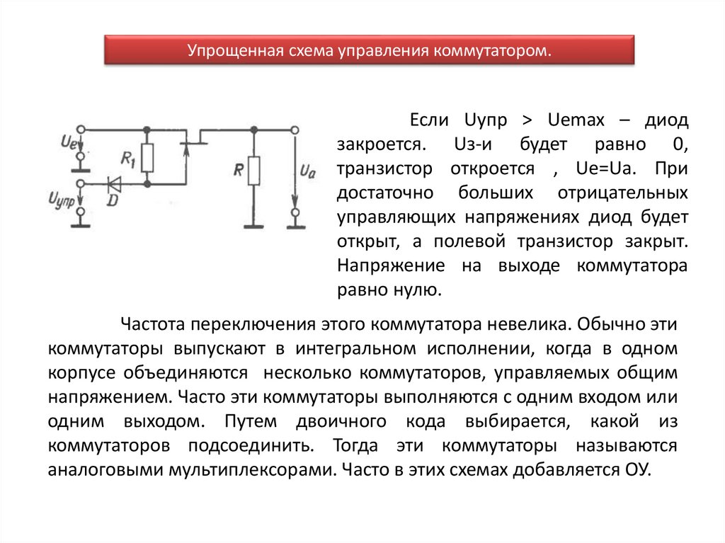 Коммутатор на схемах