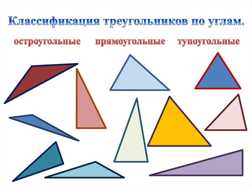 Рисунки треугольников разных видов