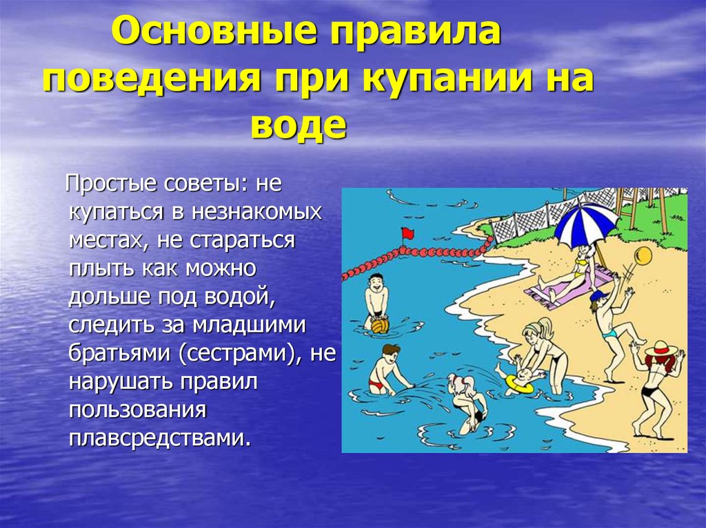 Безопасное поведение на водоемах в различных условиях презентация