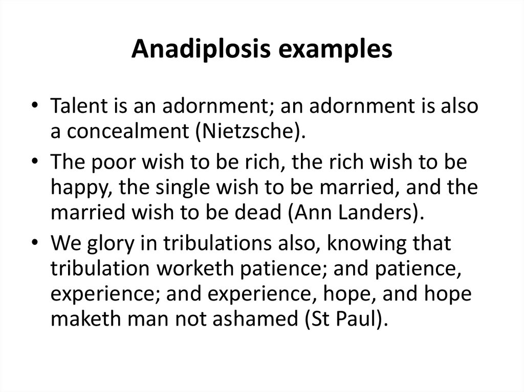 Anadiplosis examples