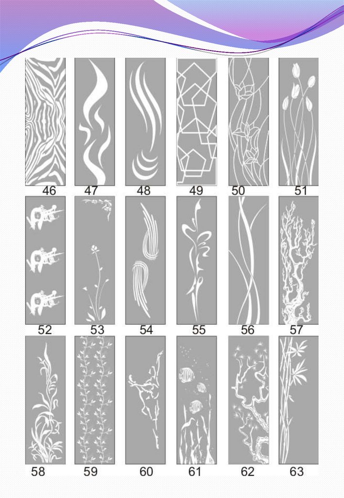 Варианты изображения. МГС пескоструй. Узоры для стекла. Узор на стекле пескоструем. Пескоструйный орнамент на стекле.