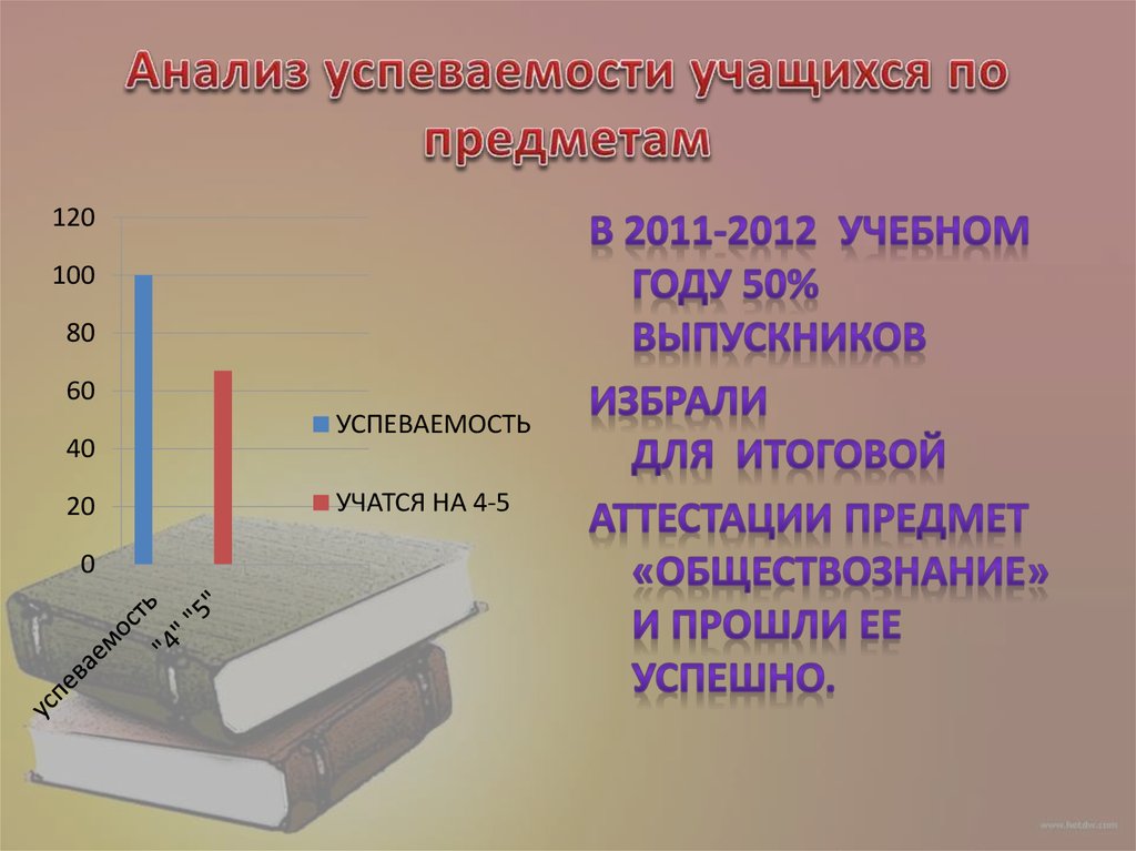 Анализ успеваемости учащихся по предметам