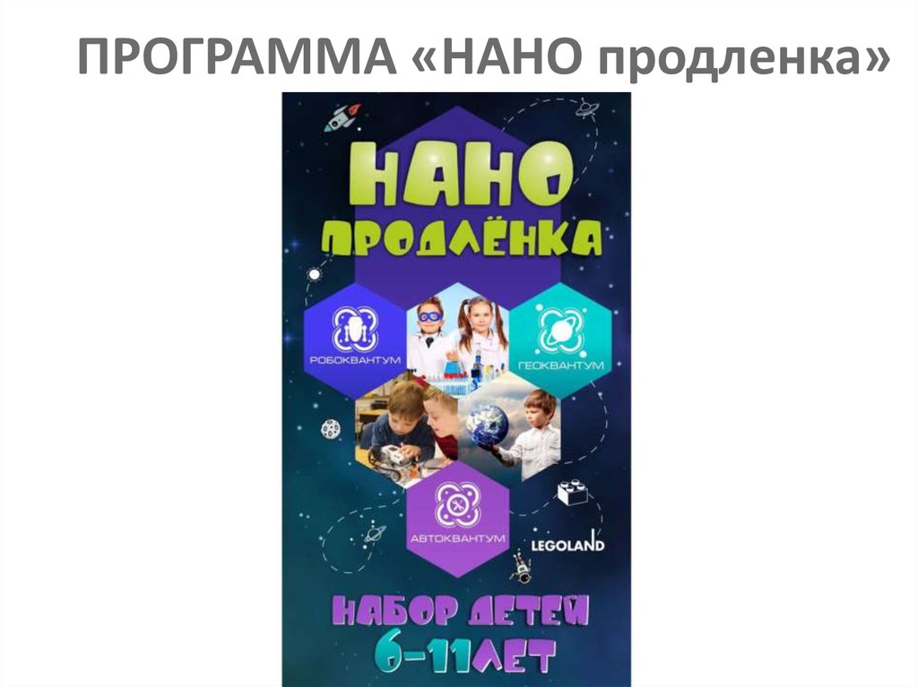 ПРОГРАММА «НАНО продленка»