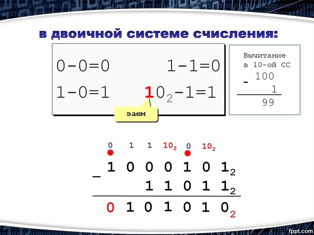 Калькулятор операций сложения. Таблица вычитания в двоичной системе счисления. Вычитание в двоичной системе счисления. Вычитание в двоичной системе счисления примеры. Вычитание чисел в двоичной системе счисления.