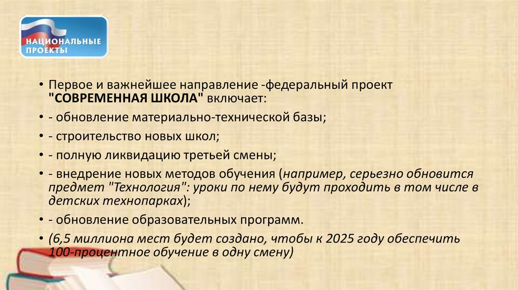 Приоритетные национальные проекты 2005 года образование