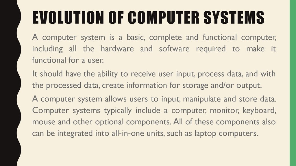 evolution of computer systems